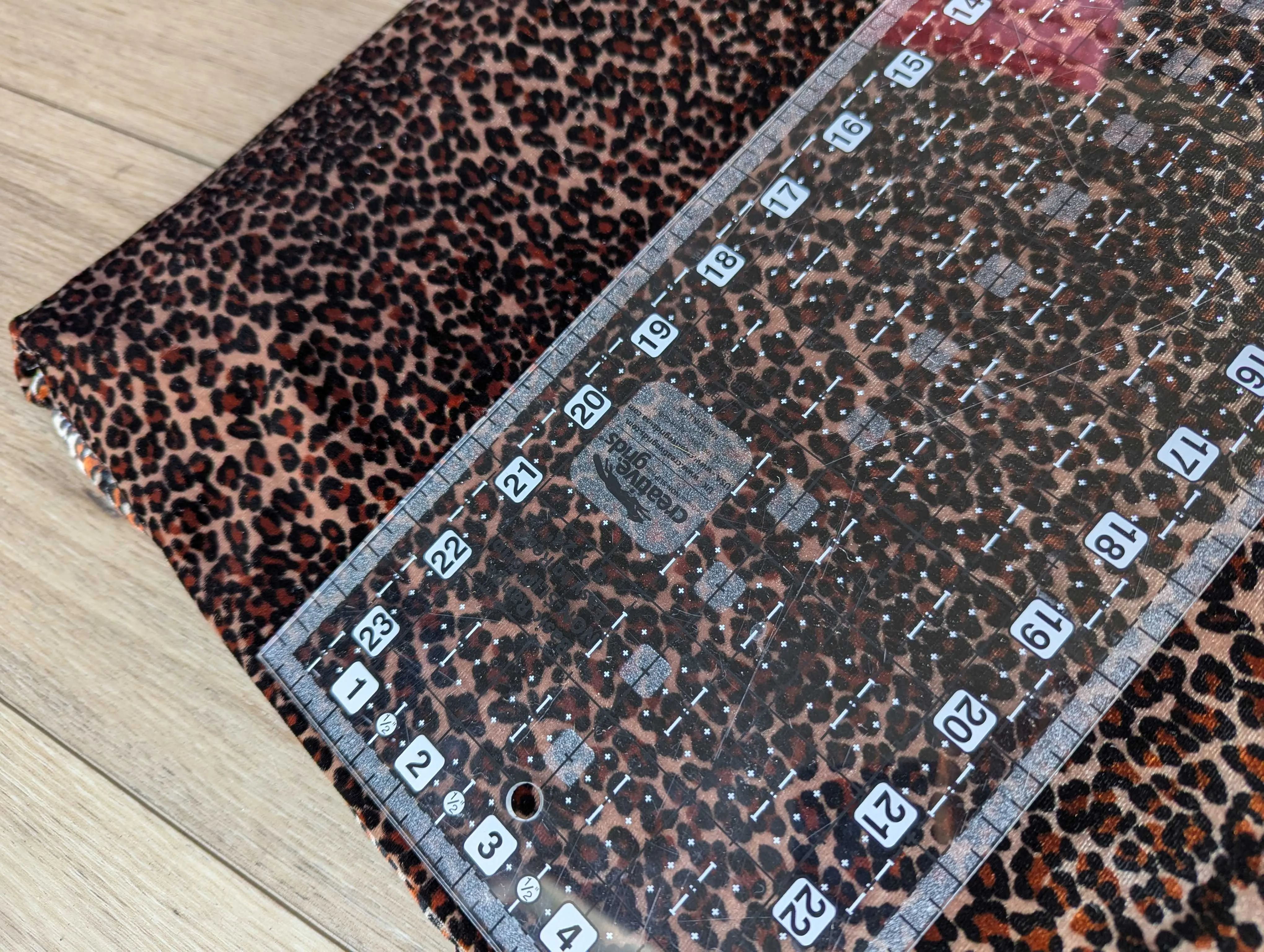 Velvet Leopard Fabric with Stretch