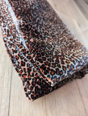 Velvet Leopard Fabric with Stretch