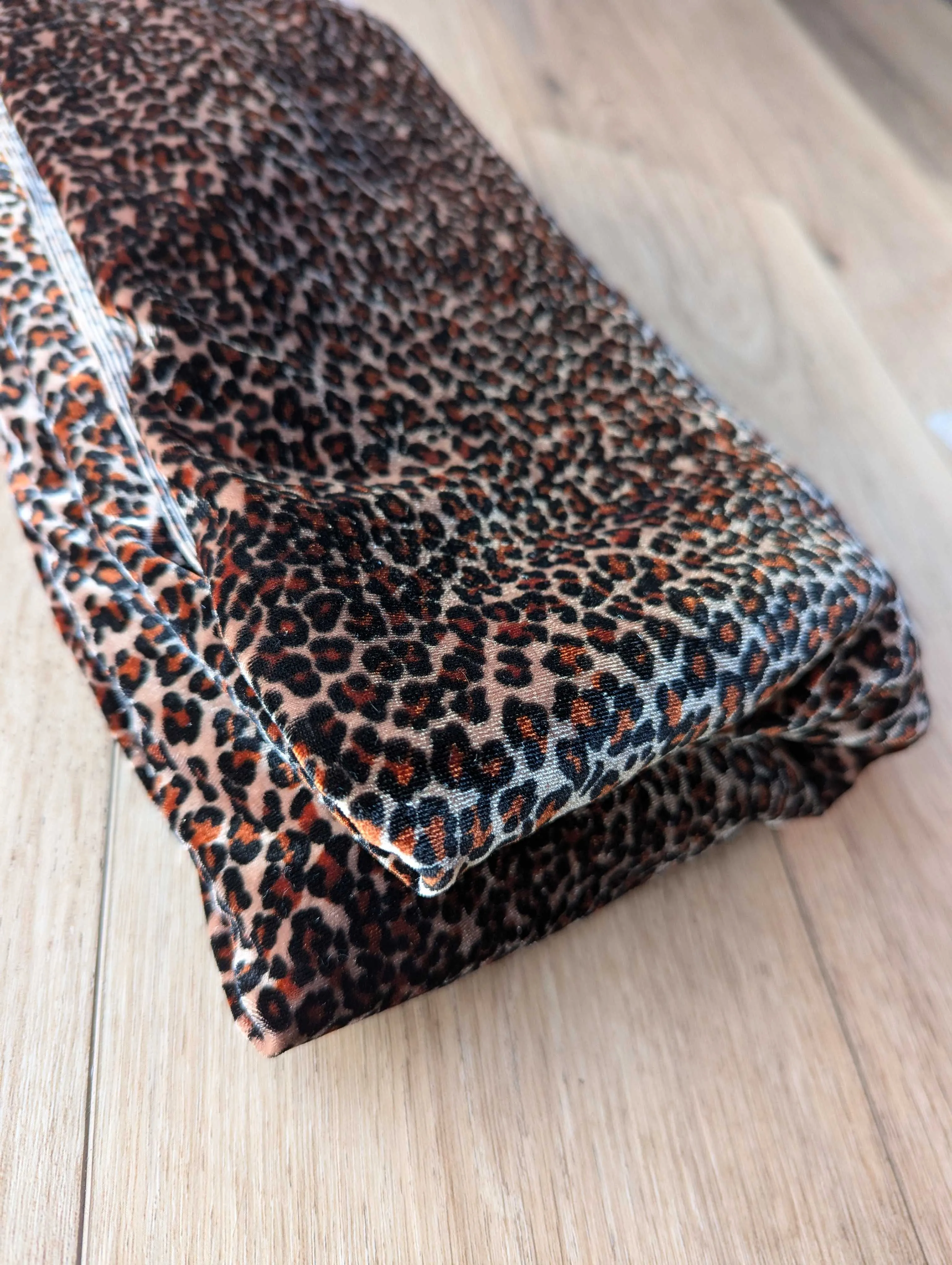 Velvet Leopard Fabric with Stretch