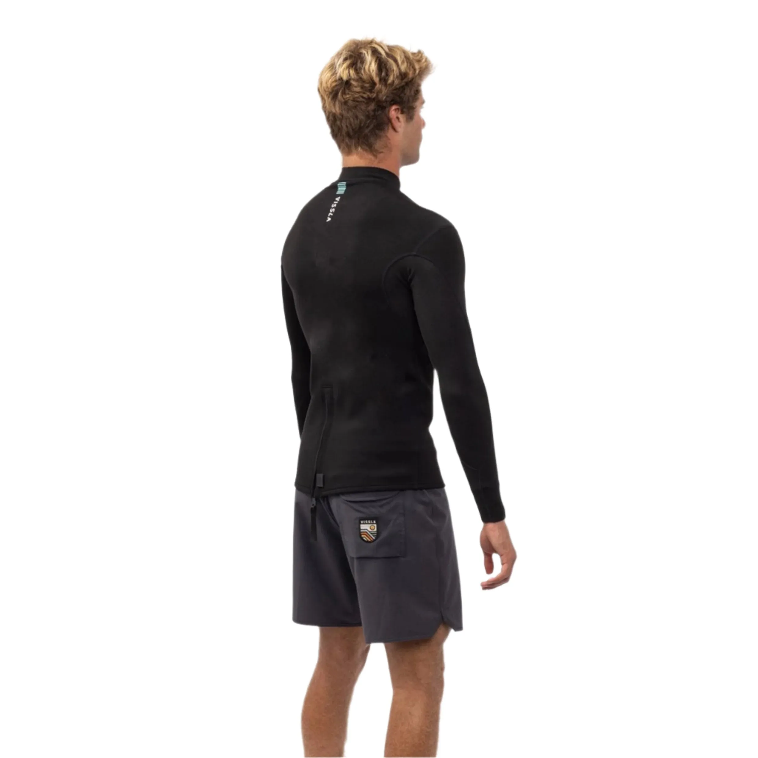 VISSLA 7 SEA 1MM MEN'S LS WETSUIT JACKET BLACK