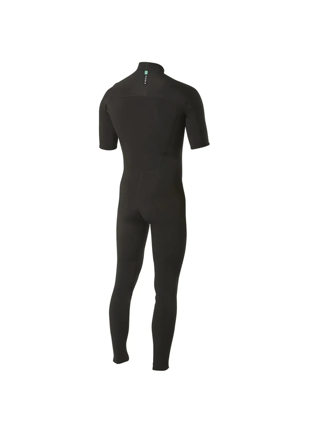VISSLA 7 SEAS 2/2MM SHORT SLEEVE CHEST ZIP STEAMER BLACK JADE