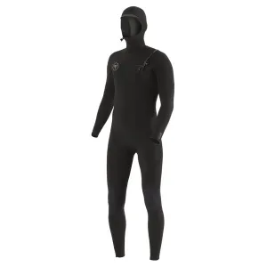Vissla 7 Seas 5/4/3mm Chest Zip Hooded Wetsuit - Black