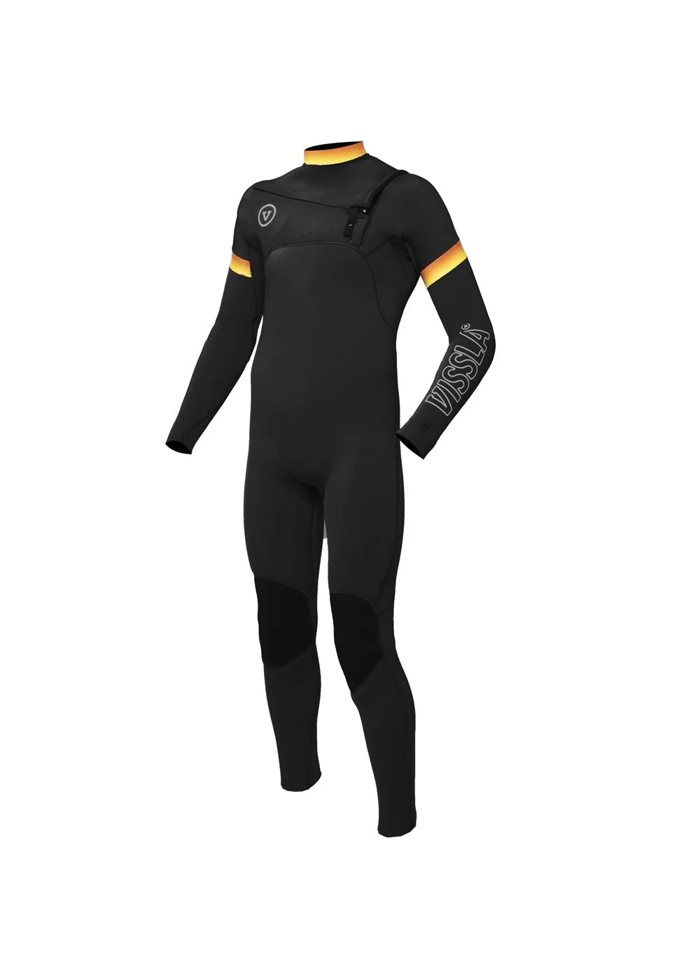 VISSLA 7 SEAS BOYS RADITUDE 3-2 FULL CHEST ZIP - BLACK 3