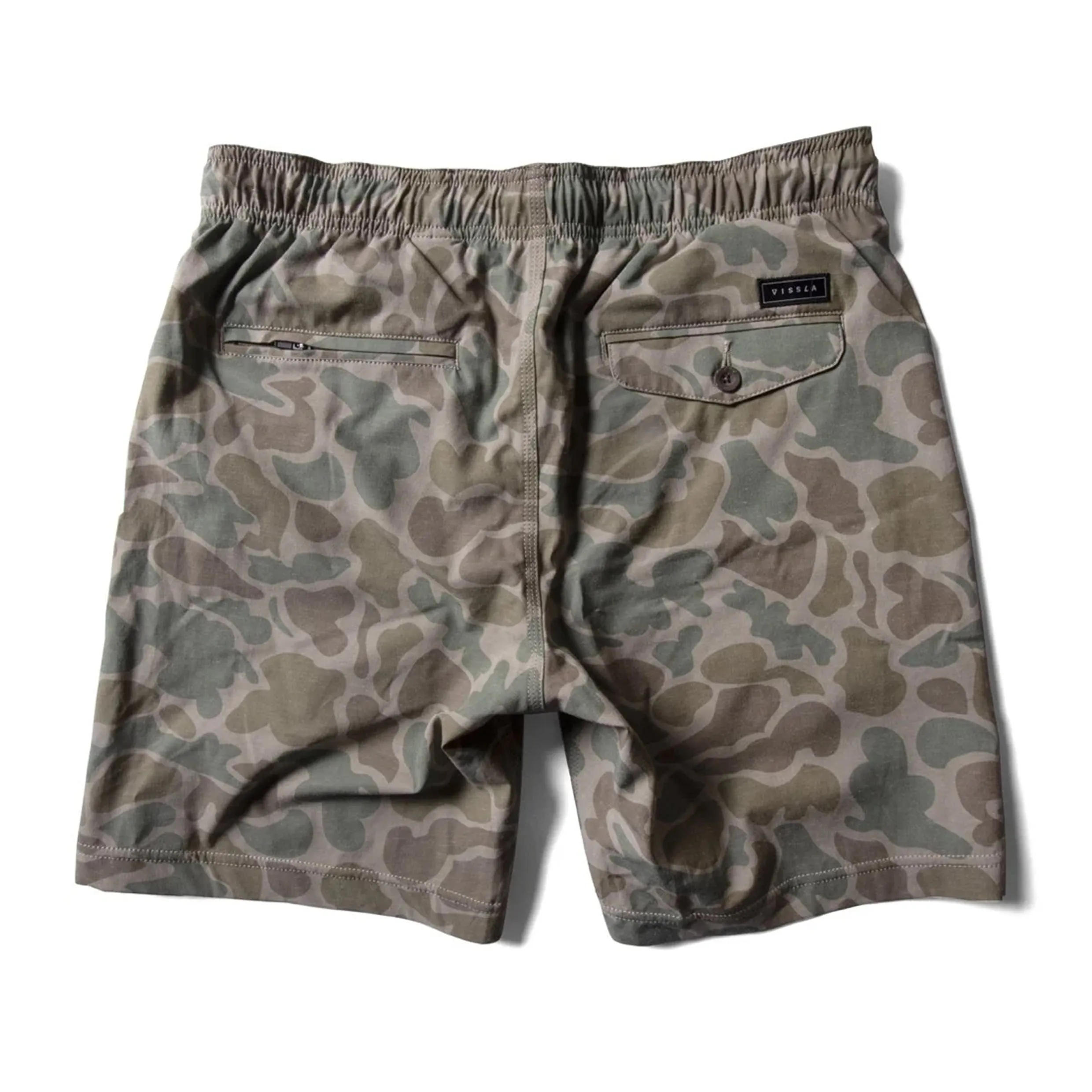 VISSLA HEMP NO SEAMS 18" ELASTIC WALKSHORT CAMO