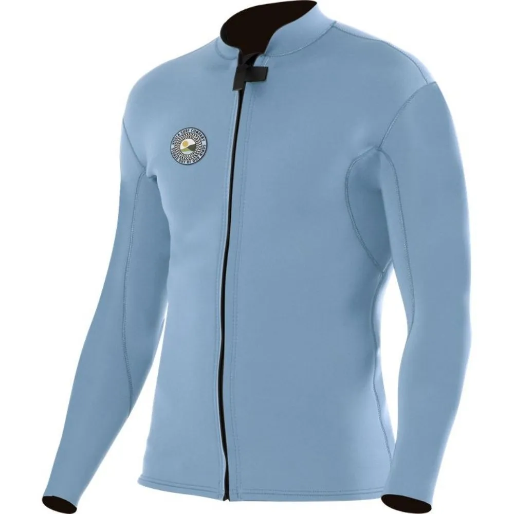 VISSLA SOLID SETS 2MM FRONT ZIP JACKET PACIFIC BLUE