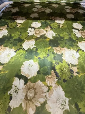 Watercolor Floral Fabric - Floral Print Material for Sewing and Crafts