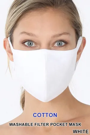 White Reusable Face Mask