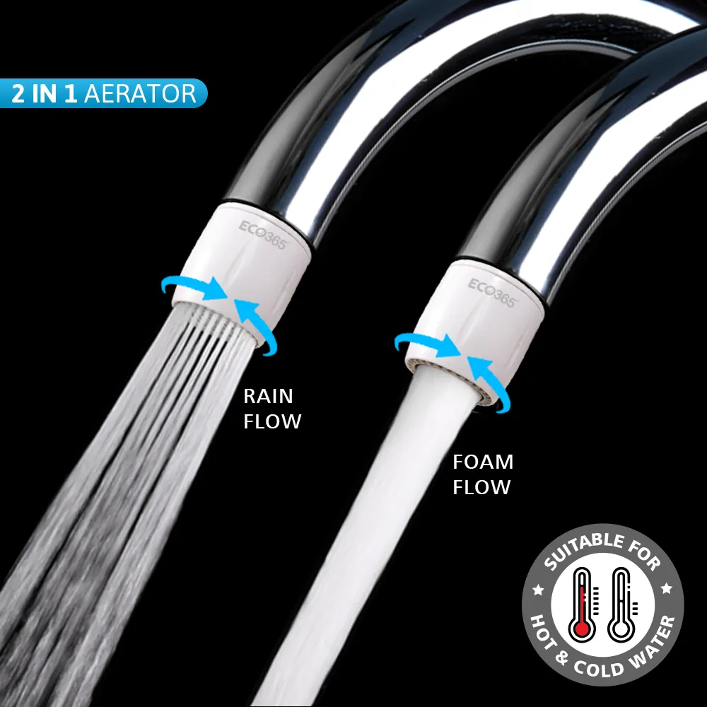 White Switch Aerator - Dual Flow