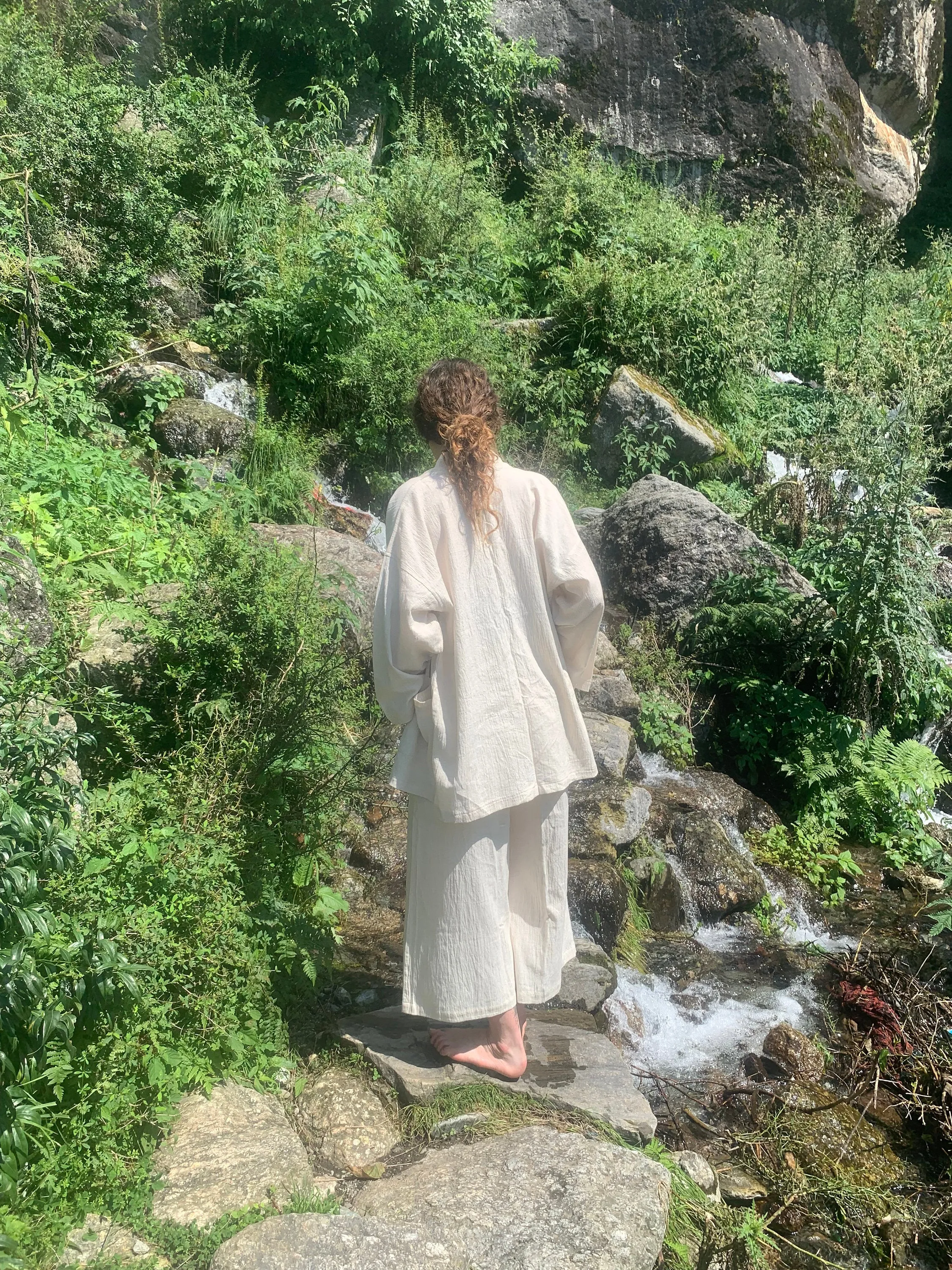 Women's Bamboo Cotton Jacket and Pants Set