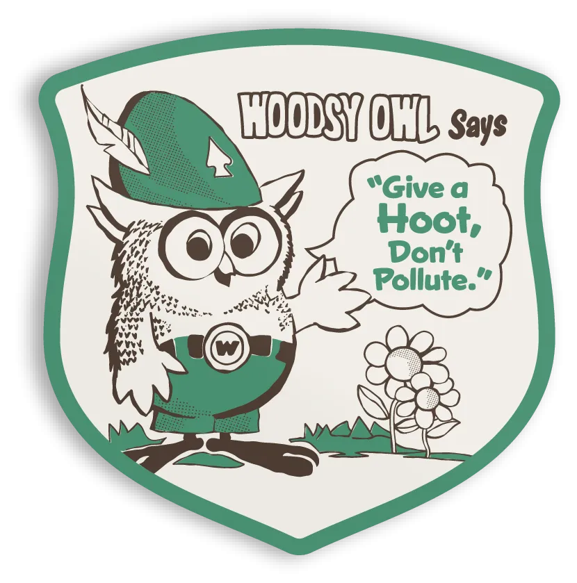 Woodsy Says Sticker